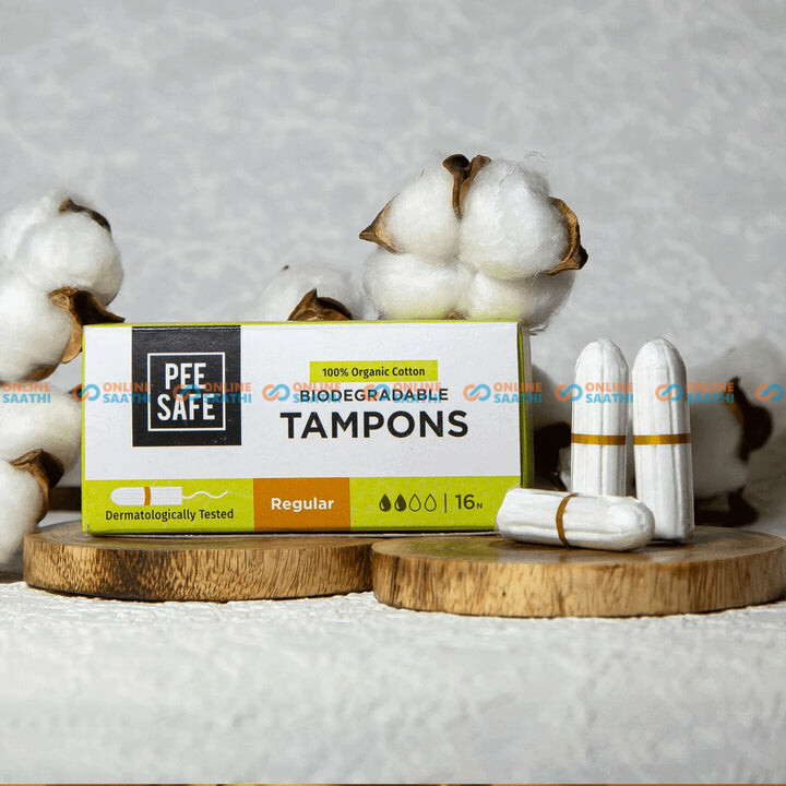 Pee Safe Biodegradable Organic Cotton Tampon regular